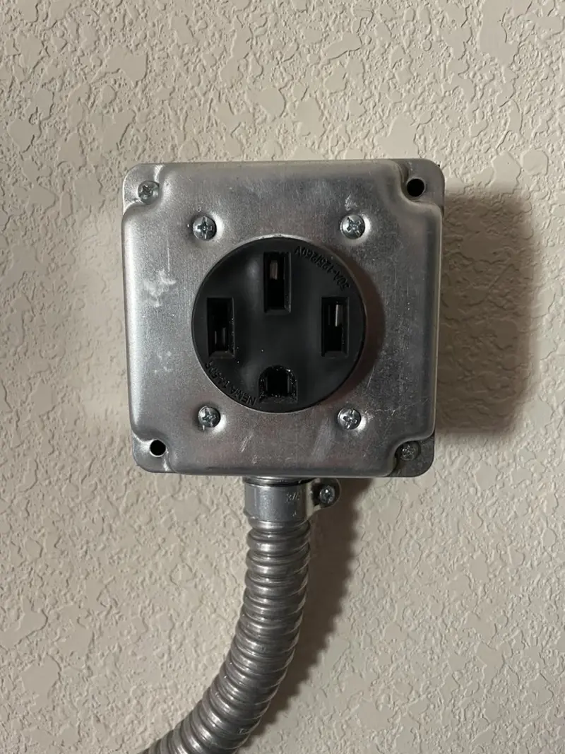 NEMA 14-50 outlet installed for Smart Home Electrical in Burgaw